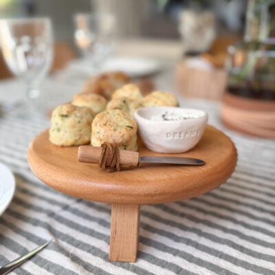 Banquito circular de madera – 20 cm