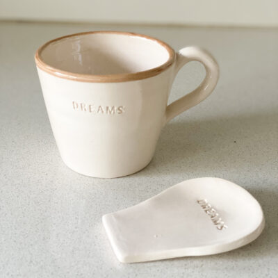 Taza + apoya cucharita
