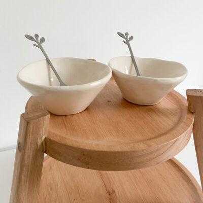 Set doble mini bowl con tenedores