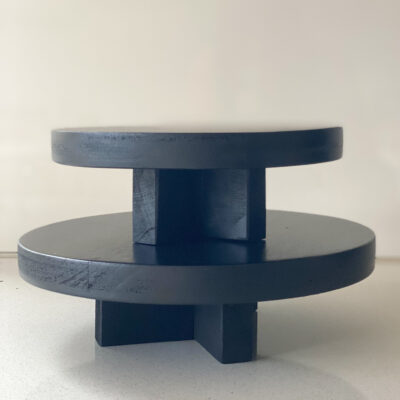 Soporte o base circular negra — 25 cm