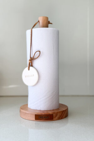 Porta rollo cocina con medalla en ceramica