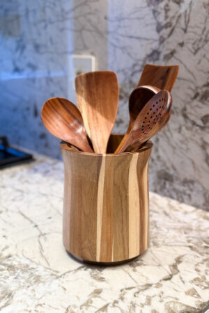 Kit porta utensilios en madera completo