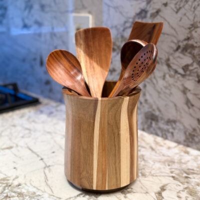 Kit porta utensilios en madera completo