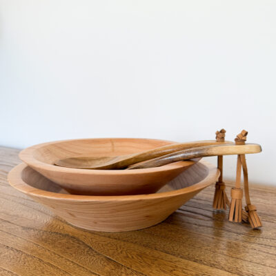 Juego de bowls en madera de eucalipto
