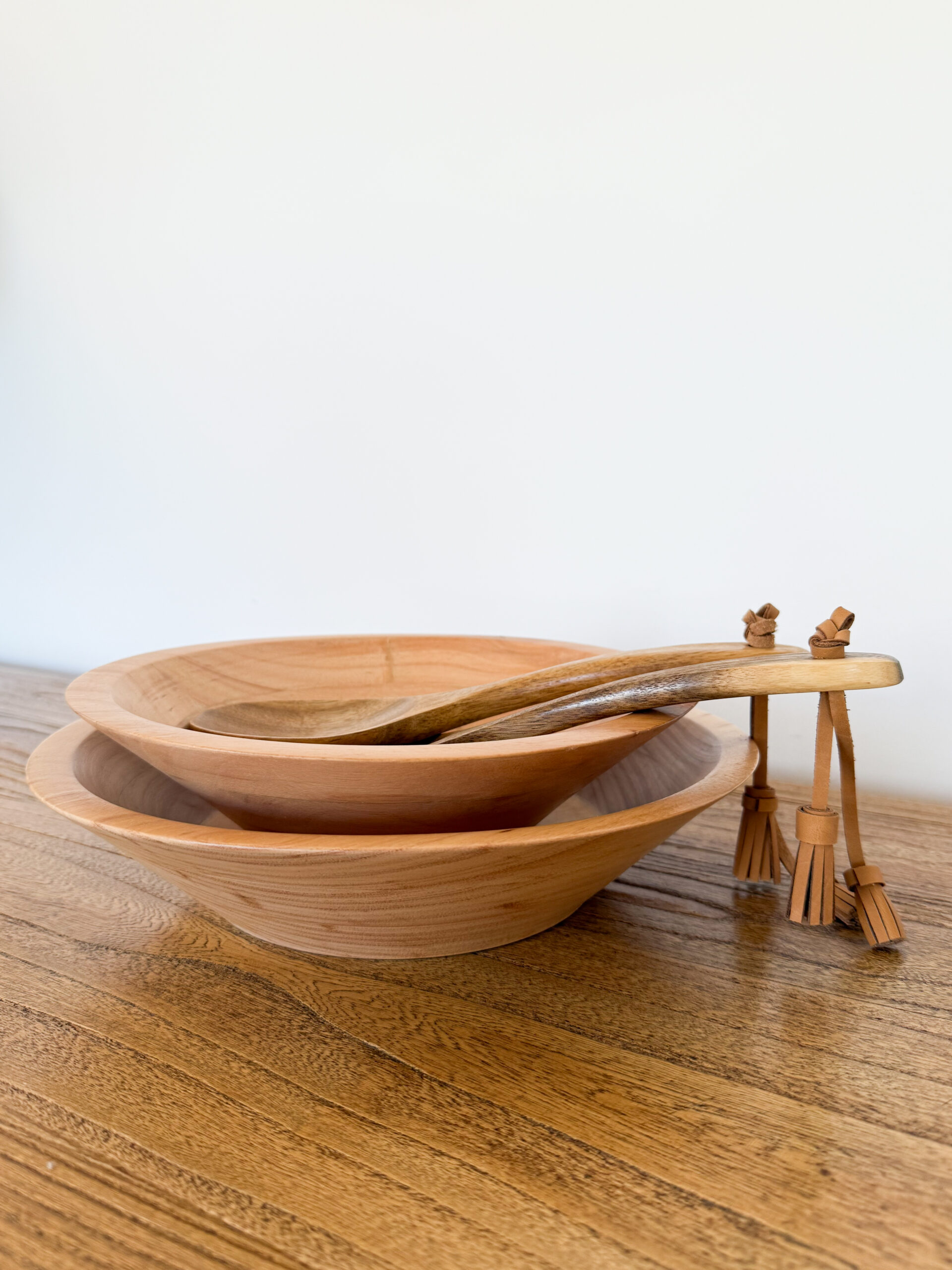 Juego de bowls en madera de eucalipto