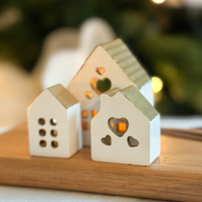 Casitas navideñas x 3