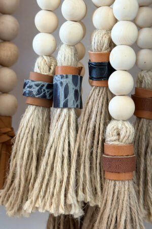 Correa madera/fibras/cuero